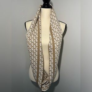 Michael Kors infinity scarf cream/tan and white.  Excellent condition